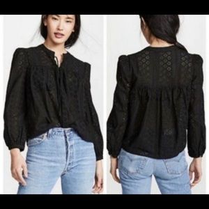 Madewell Eyelet Peasant Top